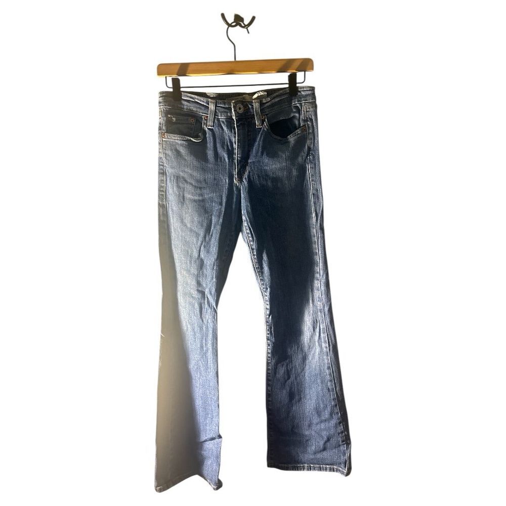 Levis 519 Flare Jeans Dark Wash Denim Comfort Stretch Womens Size‎ 7